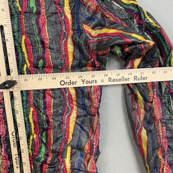 Coogi Jacket Womens Medium Bomber 3D Knit AOP Street Urban 90s Y2K Hip Hop - Picture 16 of 16